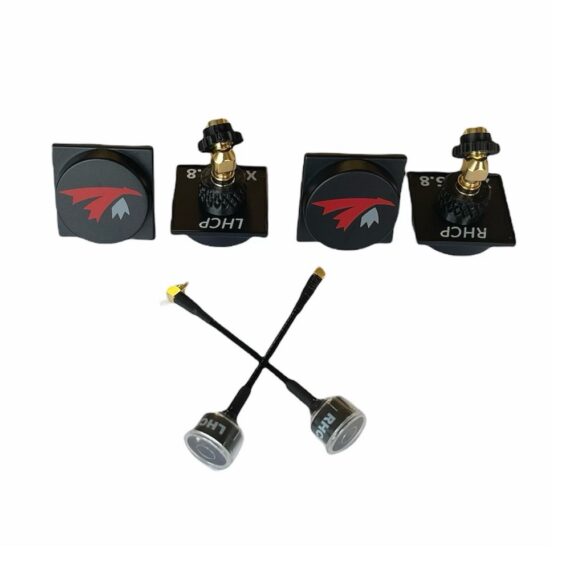 5.8 GHz LHCP and RHCP "X" antenna set for DJI FPV by TrueRC Canada